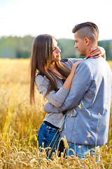 Image showing Happy smiling young couple outdoor