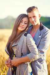 Image showing Happy smiling young couple outdoor