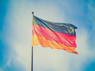 Image showing Retro look German flag