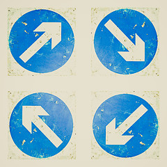 Image showing Retro look Arrow sign