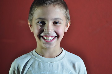 Image showing portrait of excited happy small boy