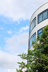 Image showing Modern office building with mirrored windows