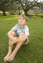 Image showing Sitting in an urban park