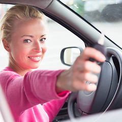 Image showing Woman driver showing car keys.