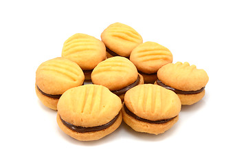 Image showing Yo-yo biscuits filled with chocolate