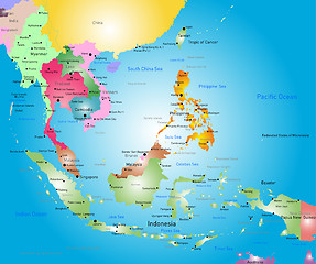 Image showing southeast asia map