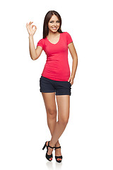 Image showing Female okay gesturing