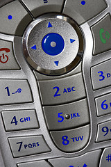 Image showing Close up shot of mobile phone keypad