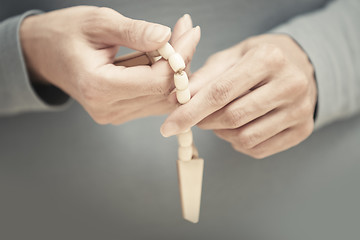 Image showing Hands with rosary beads