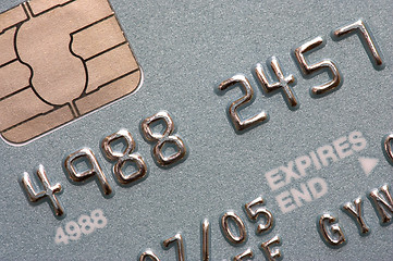 Image showing Macro shot of chip and pin credit card