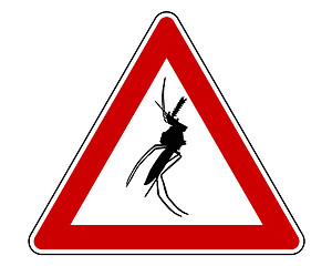 Image showing Mosquito warning sign