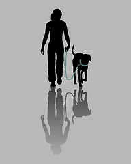 Image showing Dog training (Obedience): Command: Go at the leash!