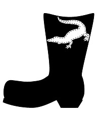 Image showing Crocodile leather boots