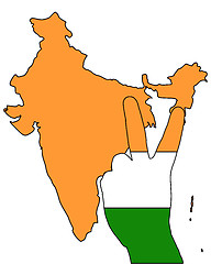 Image showing India hand signal