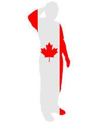 Image showing Canadian salute