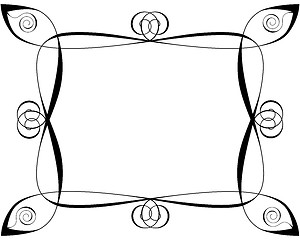 Image showing Design background with lines and spirals on white