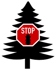 Image showing Bark-beetle stop sign