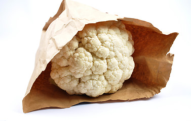 Image showing Cauliflower in paper bag