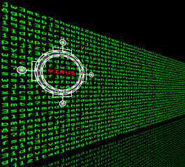 Image showing Computer virus detection in a firewall of machine code