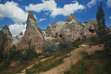 Image showing Ancient stone houses of Cappadocia