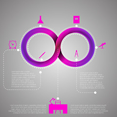 Image showing Vector infographic for education with Mobius stripe