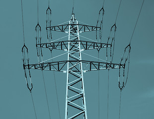 Image showing Trasmission line tower