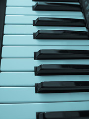 Image showing Music keyboard keys