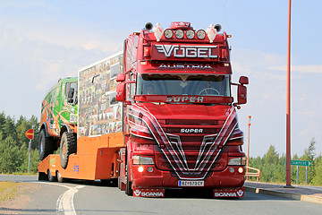 Image showing Austrian Show Truck Super Scania V8 in Lempaala, Finland