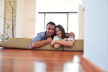 Image showing relaxed young couple at home