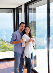 Image showing relaxed young couple at home