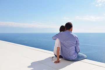 Image showing relaxed young couple at home