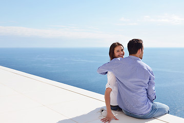 Image showing relaxed young couple at home