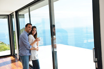 Image showing relaxed young couple at home