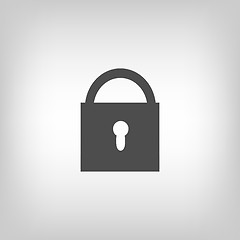 Image showing Grey lock icon