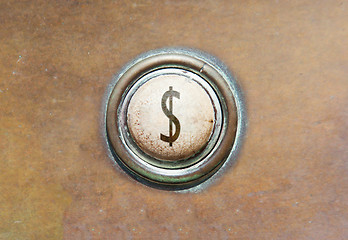 Image showing Old button - Dollar