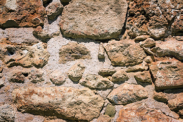 Image showing Fragment of an ancient wall from stones. (Background image)