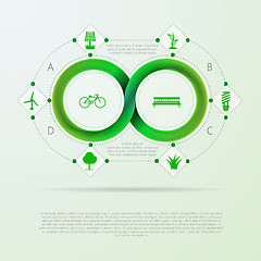 Image showing Vector infographic for ecology with Mobius stripe