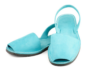 Image showing Turquoise Sandals