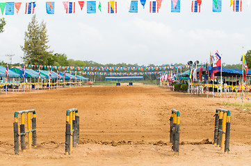 Image showing Buffalo race track in Thailand
