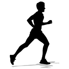 Image showing Running silhouettes. Vector illustration.