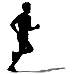 Image showing Running silhouettes. Vector illustration.