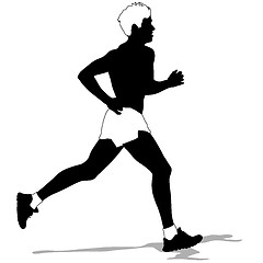 Image showing Running silhouettes. Vector illustration.