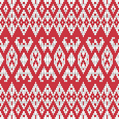 Image showing Ethnic textile ornamental seamless pattern. 