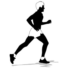 Image showing Running silhouettes. Vector illustration.