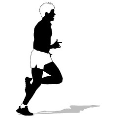 Image showing Running silhouettes. Vector illustration.