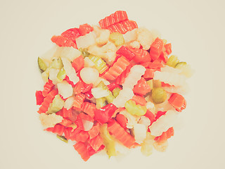 Image showing Retro look Mixed vegetables