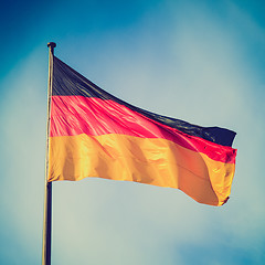 Image showing Retro look German flag