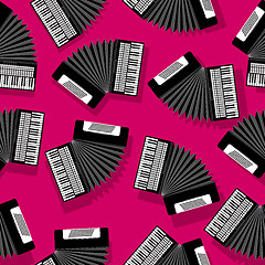 Image showing Accordion seamless pattern