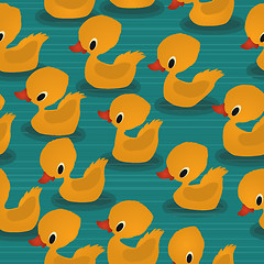 Image showing Baby ducks pattern