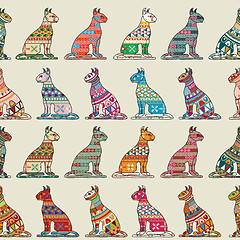 Image showing Seamless cats pattern